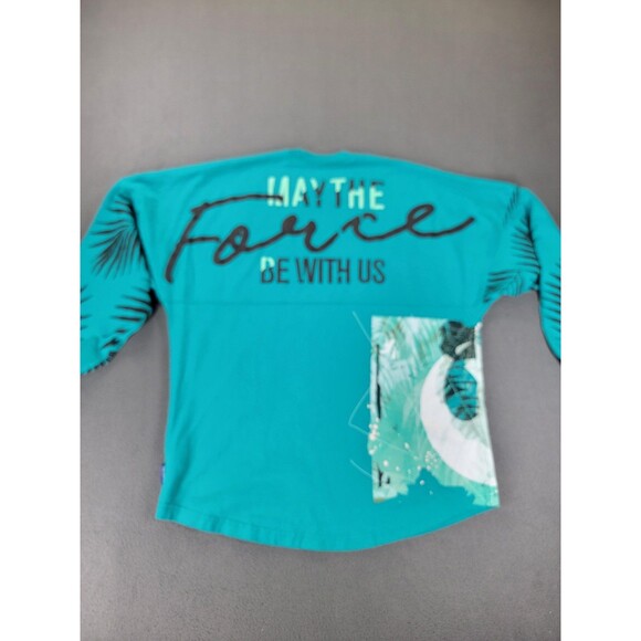 Star Wars Spirit Jersey Shirt Mens Medium Teal Rebel Leader Force Graphic Disney - Picture 8 of 12